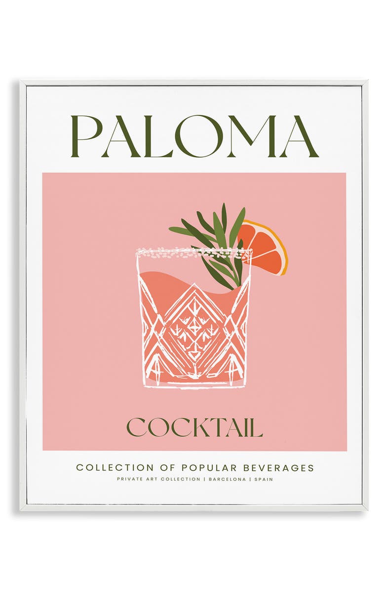 Stupell Industries Paloma Framed Art Print, Main, color, Pink