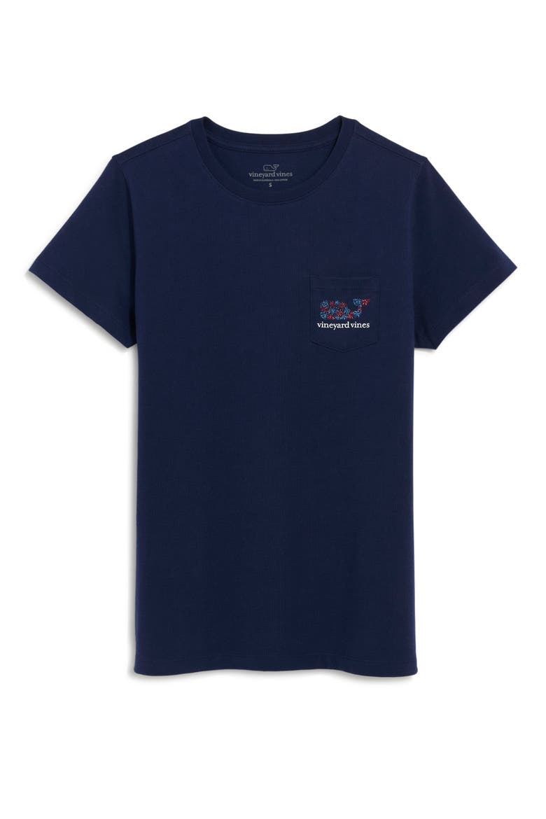 Fireworks Cotton Graphic Pocket T-Shirt, Main, color, NAUTICAL NAVY