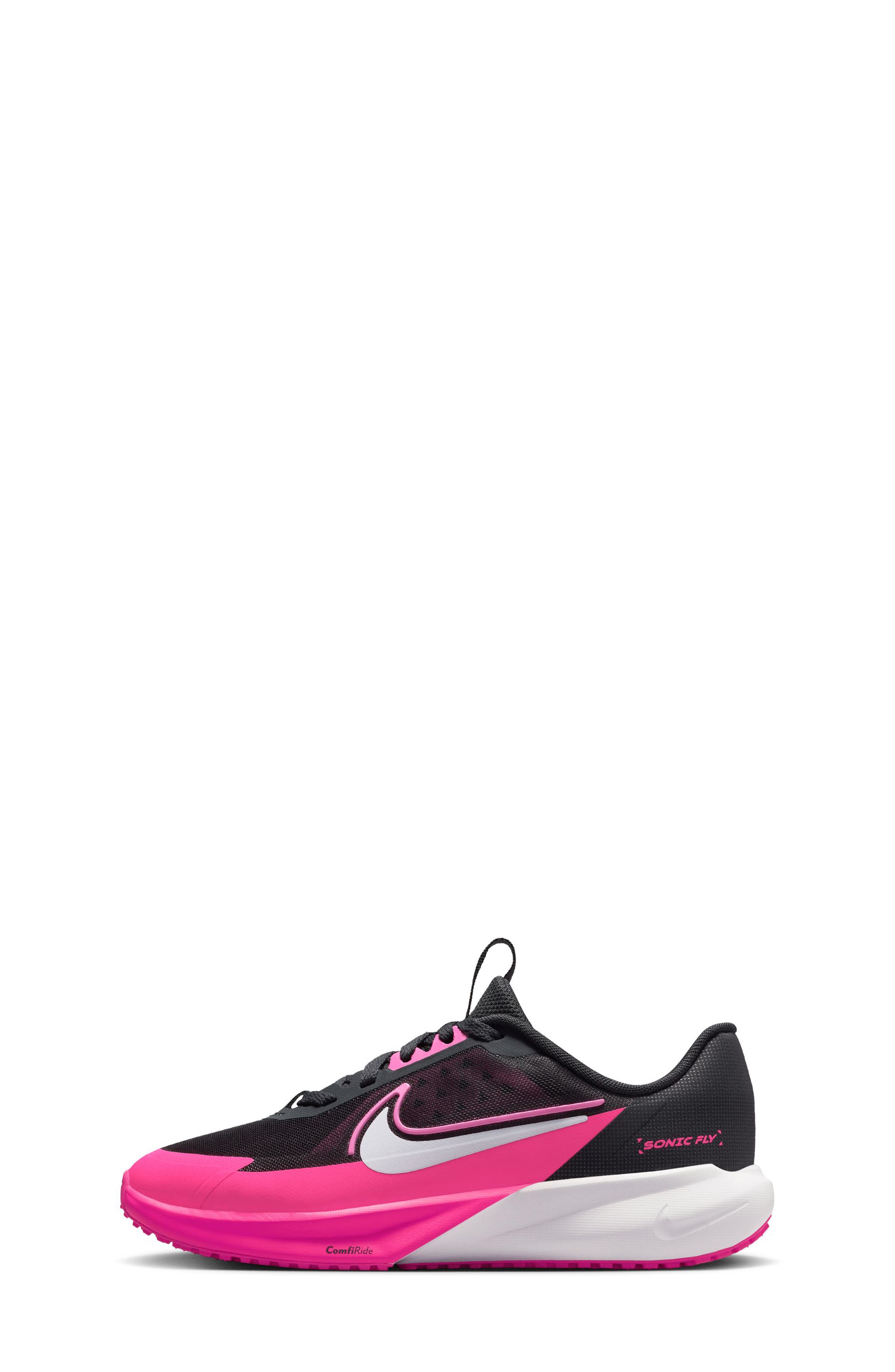 Nike Kids
 Sonic Fly Running Shoe, Alternate, color, Off Noir/ Hyper Pink/ Crimson