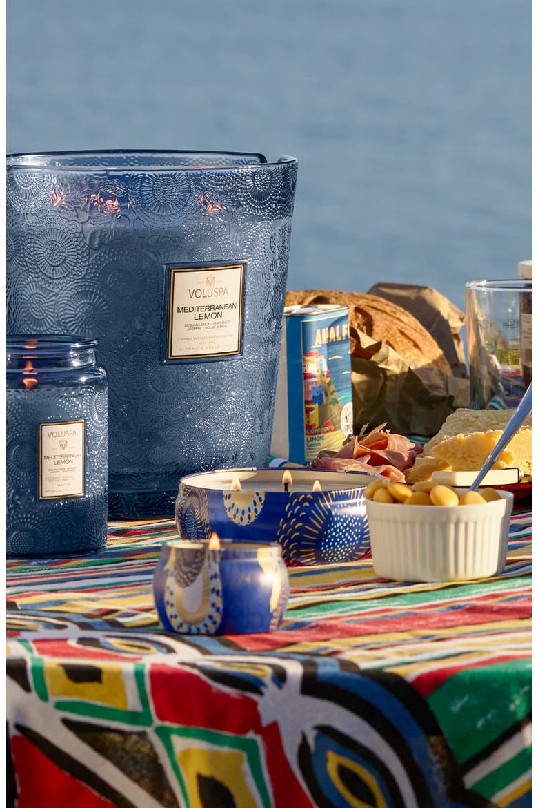 Mediterranean Lemon Three-Wick Tin Candle, Alternate, color, MEDITERRANEAN LEMON