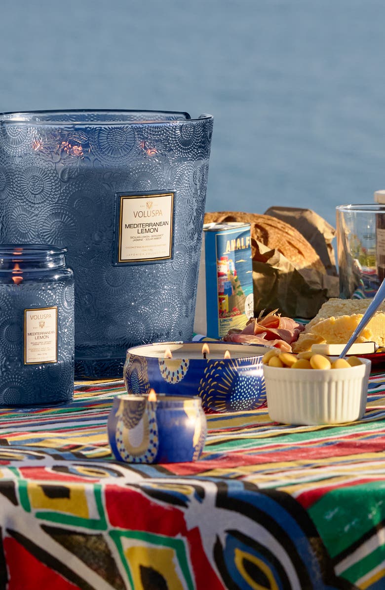 Voluspa Mediterranean Lemon Three-Wick Tin Candle, Alternate, color, Mediterranean Lemon