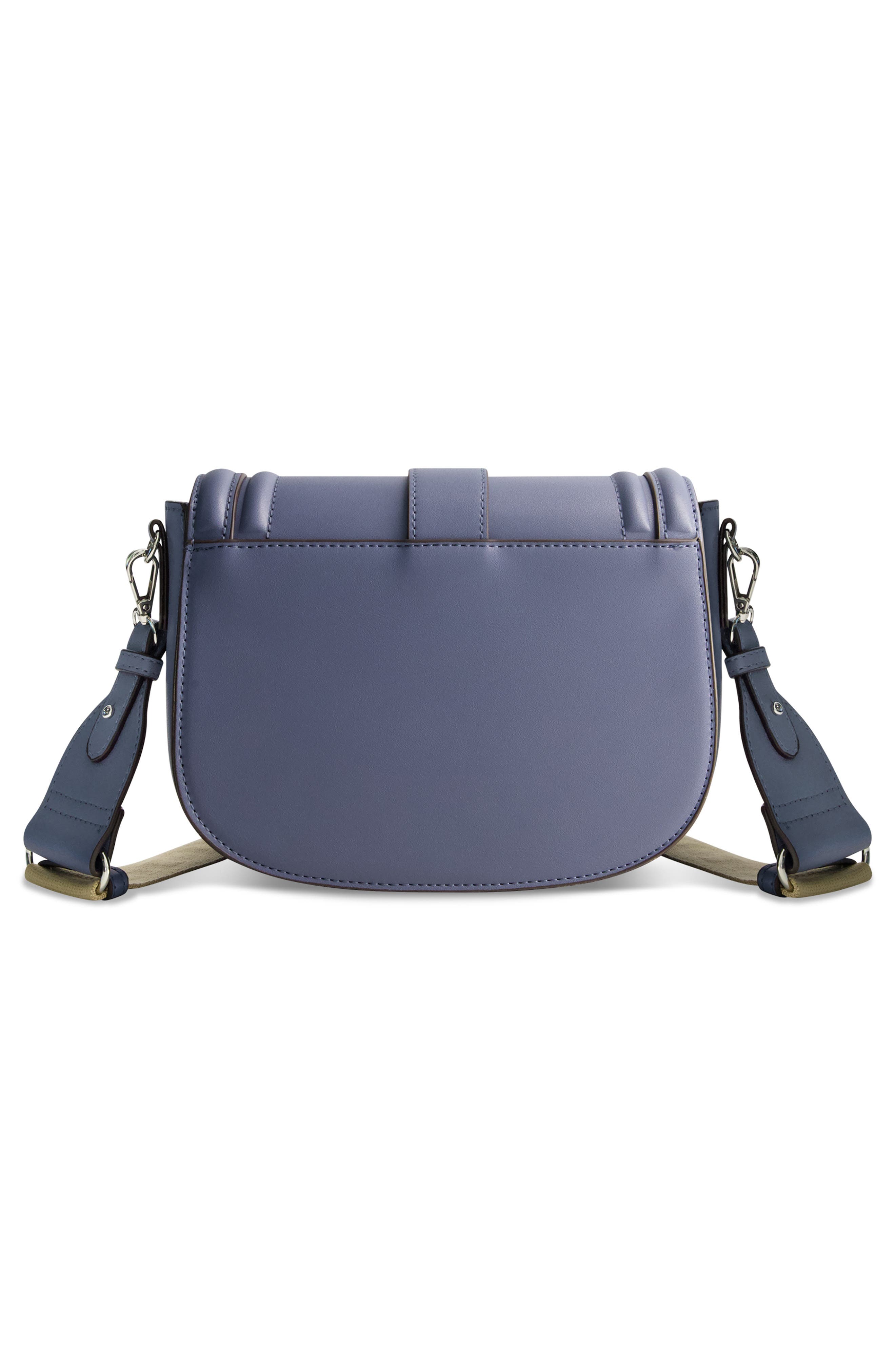 Saddle Bag with Gold Hardware, Alternate, color, BLUE