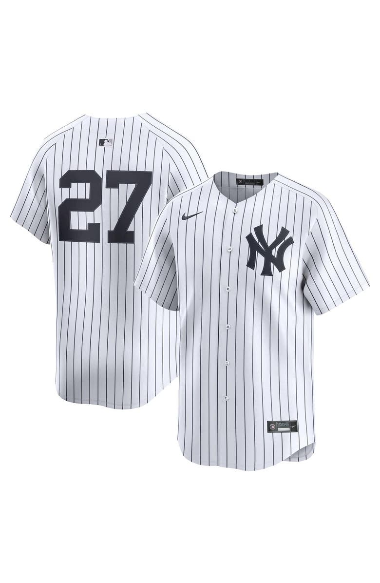 Nike Men's Nike Giancarlo Stanton White New York Yankees Home Limited Player Jersey, Main, color, 