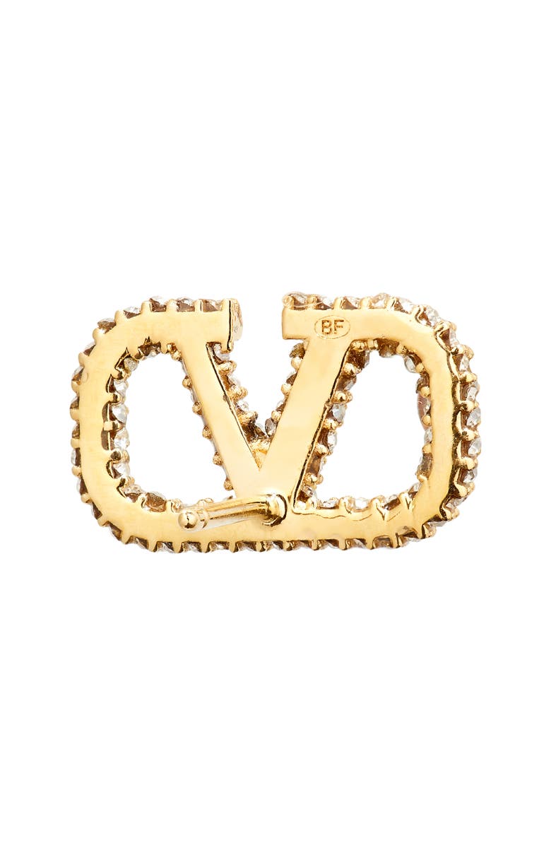 Valentino Garavani VLOGO Signature Crystal Pavé Stud Earrings, Alternate, color, 