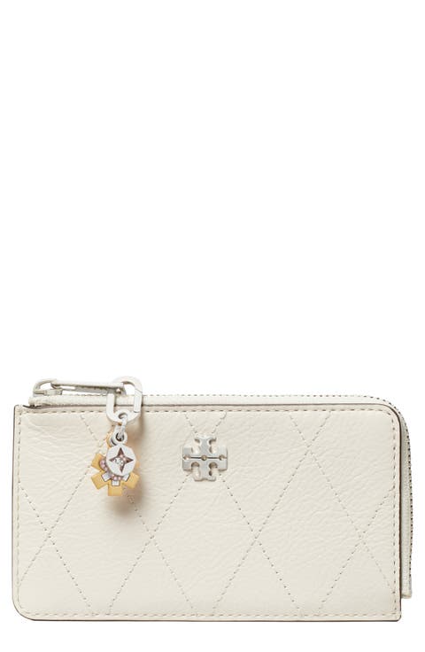 Charlie Quilted Zip Leather Card Case