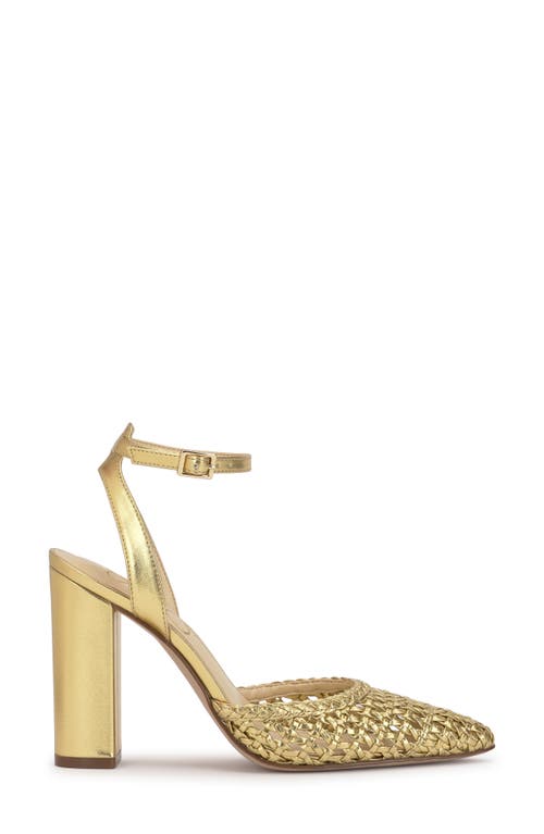 Jessica Simpson Nariro Ankle Strap Pump In Gold