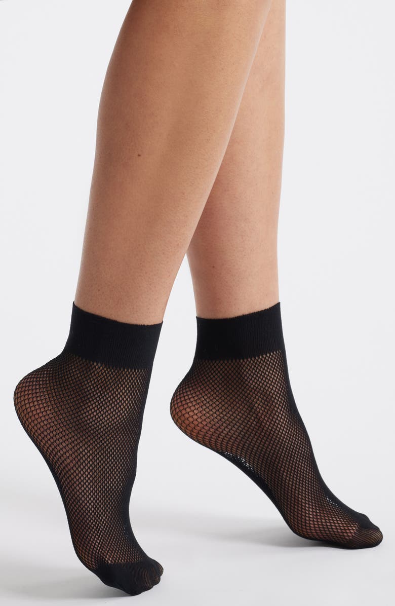 Stems Micro Fishnet Crew Socks, Main, color, 