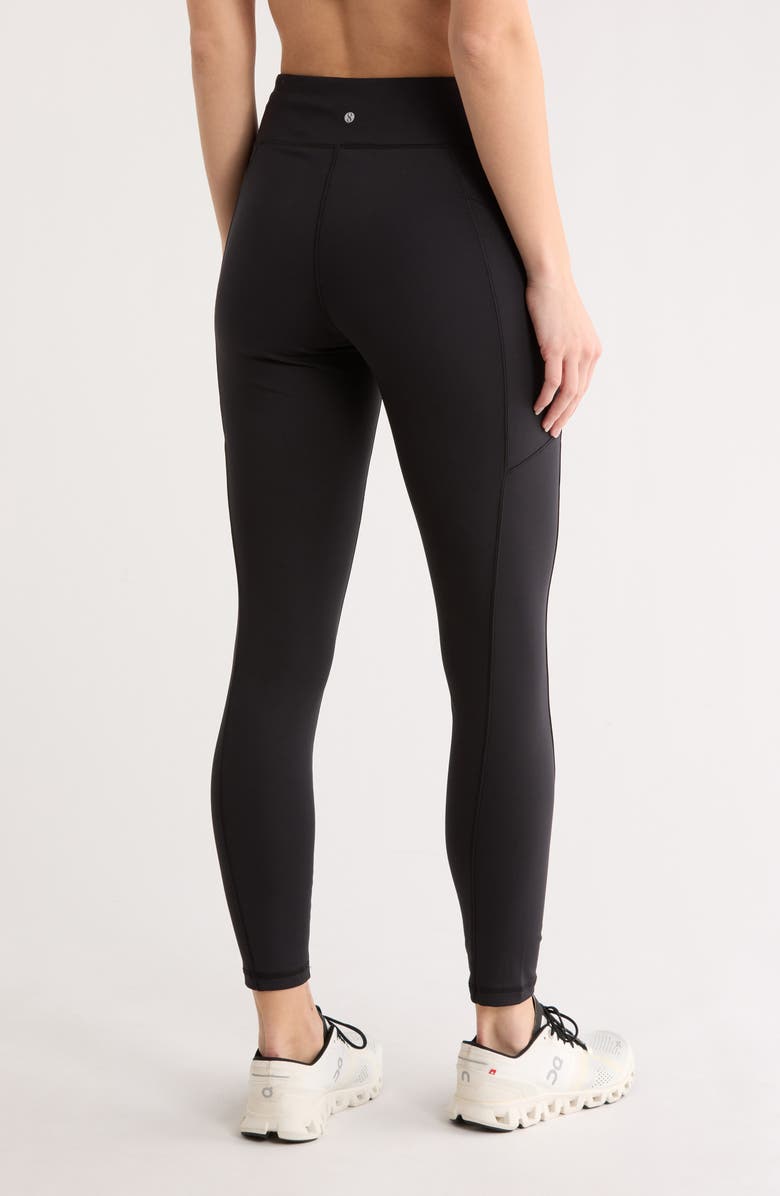 LAYER 8 Polar Flow Zip Pocket Leggings, Alternate, color, Rich Black