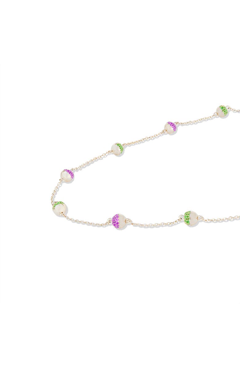 Campbell + Charlotte Revel Bead Station Necklace, Alternate, color, Tsavorite & Rhodolite