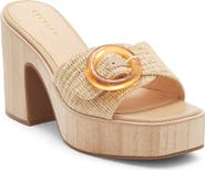 Cecelia New York Charlie Buckle Platform Slide Sandal