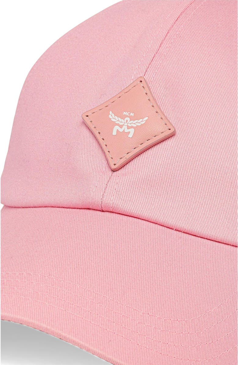 MCM Essential Diamond Cap in Cotton Twill, Alternate, color, Pink