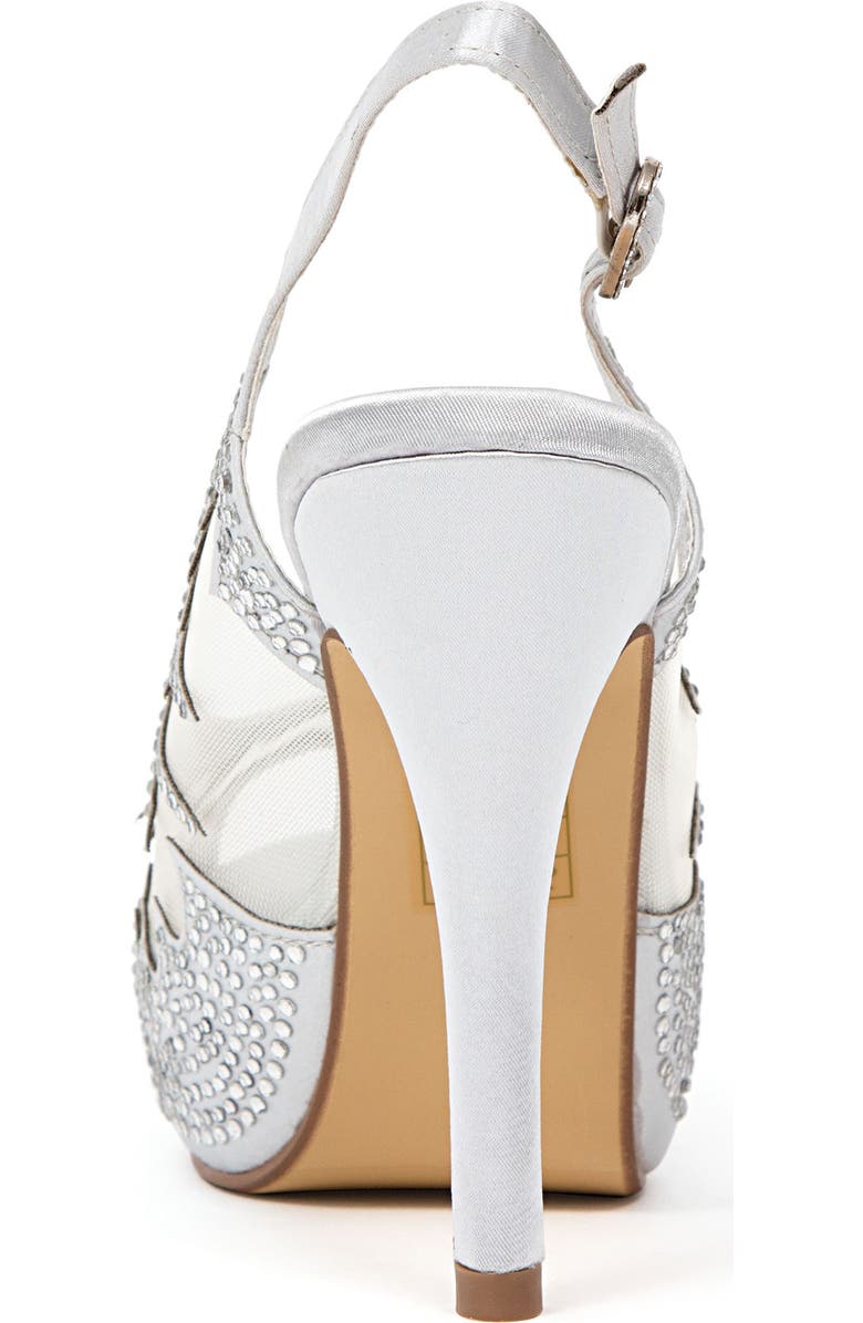 LADY COUTURE Dream Peep Toe Slingback Pump, Alternate, color, Silver