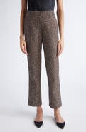 Giambattista Valli Metallic Bouclé Ankle Pants