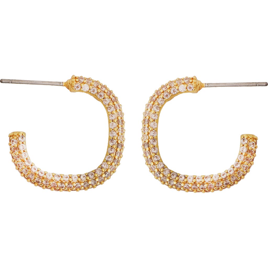 Panacea Pavé Cubic Zirconia Hoop Earrings In Gold