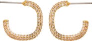 Panacea Pavé Cubic Zirconia Hoop Earrings