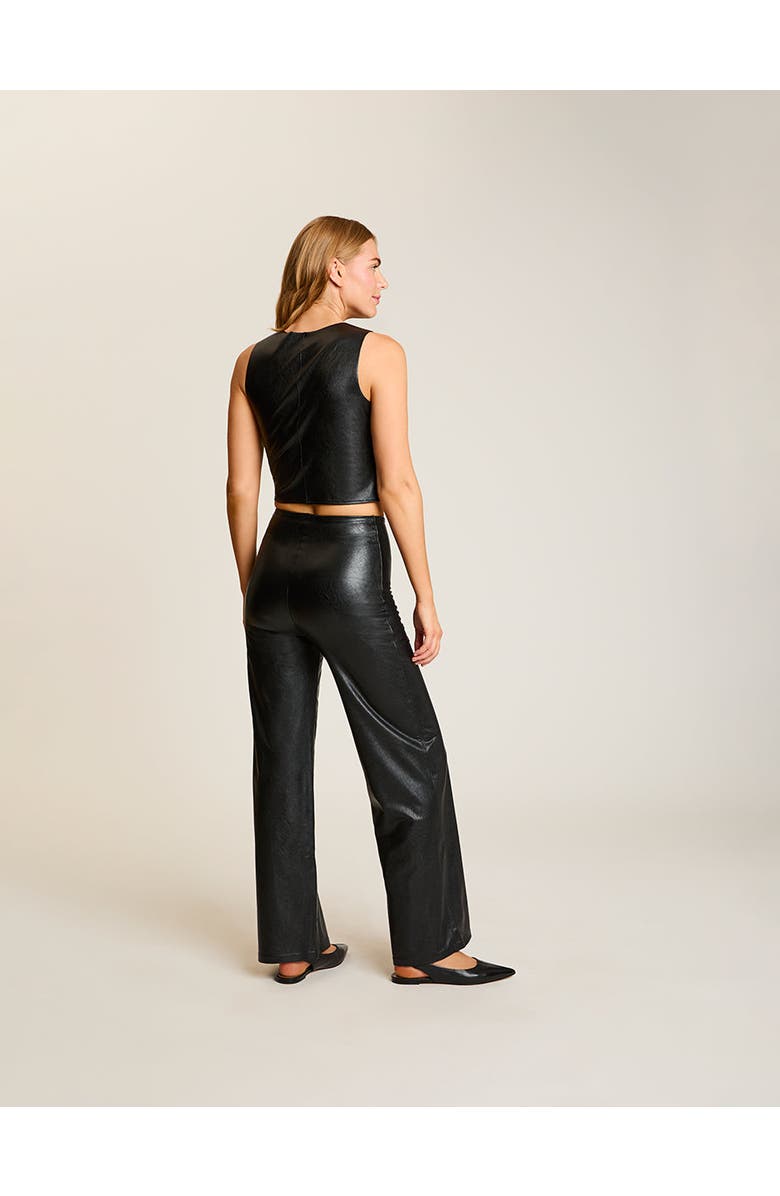 Commando Faux Leather Shell, Alternate, color, Black