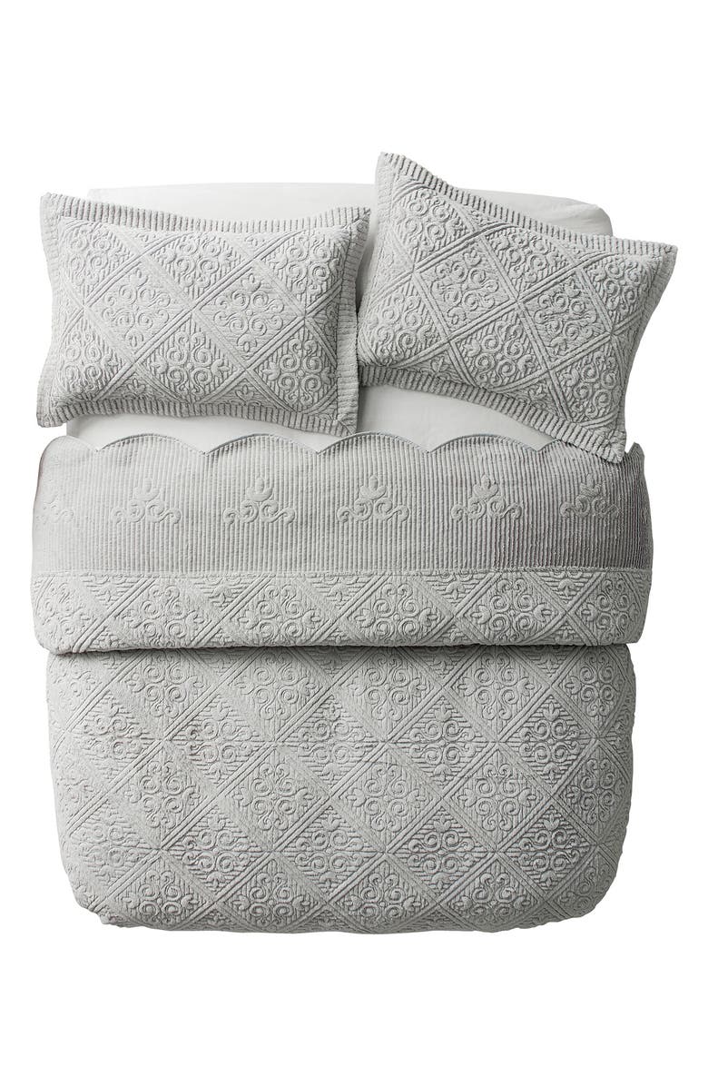 VCNY HOME Westland Quilted Plush Bedspread Set, Alternate, color, Grey