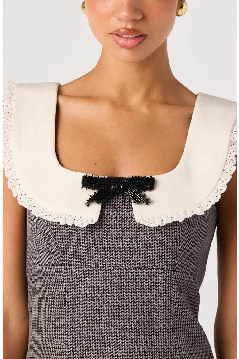 Betha Check Minidress, Alternate, color, CHARCOAL