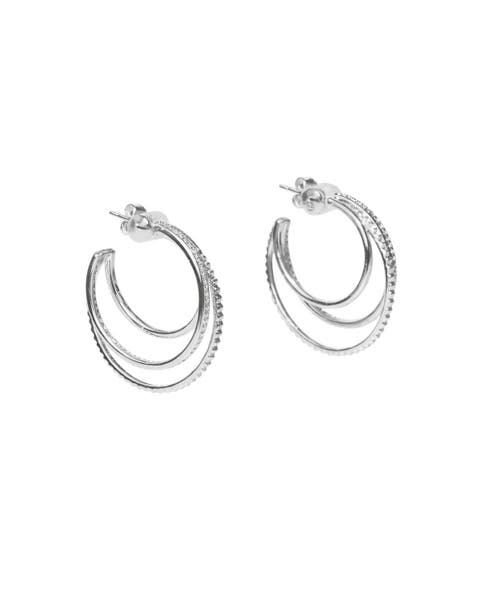 Triple Threat Hoop Earrings