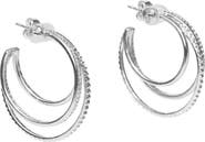 NATIVE GEM Triple Threat Hoop Earrings