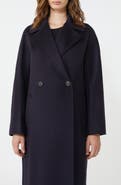 Weekend Max Mara Dresina Double Breasted Virgin Wool Coat