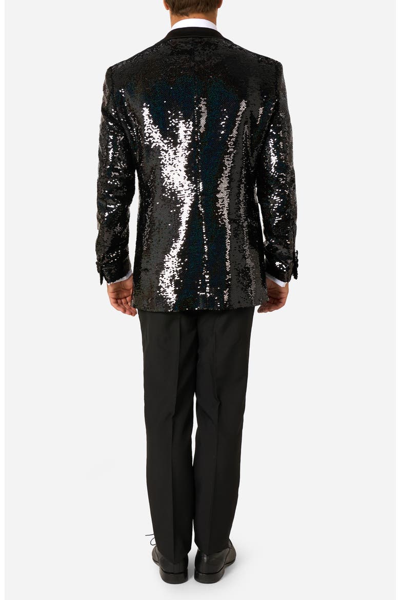Starblazing Black Sequin Dinner Jacket, Alternate, color, BLACK