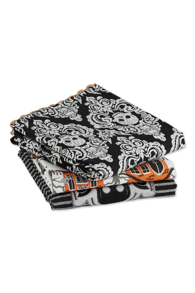 Haunted Hallow Embellished Assorted Dishtowel Set/3, Alternate, color, Haunted Hallow
