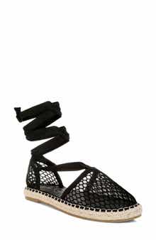 LONDON RAG Sonara Ankle Wrap Espadrille Flat