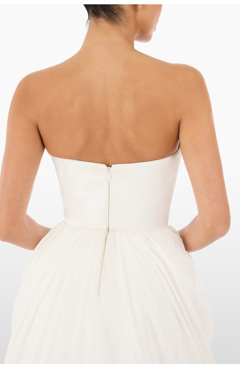 Jenny Packham Antonia Ruffled Bow Dress, Alternate, color, Ivory