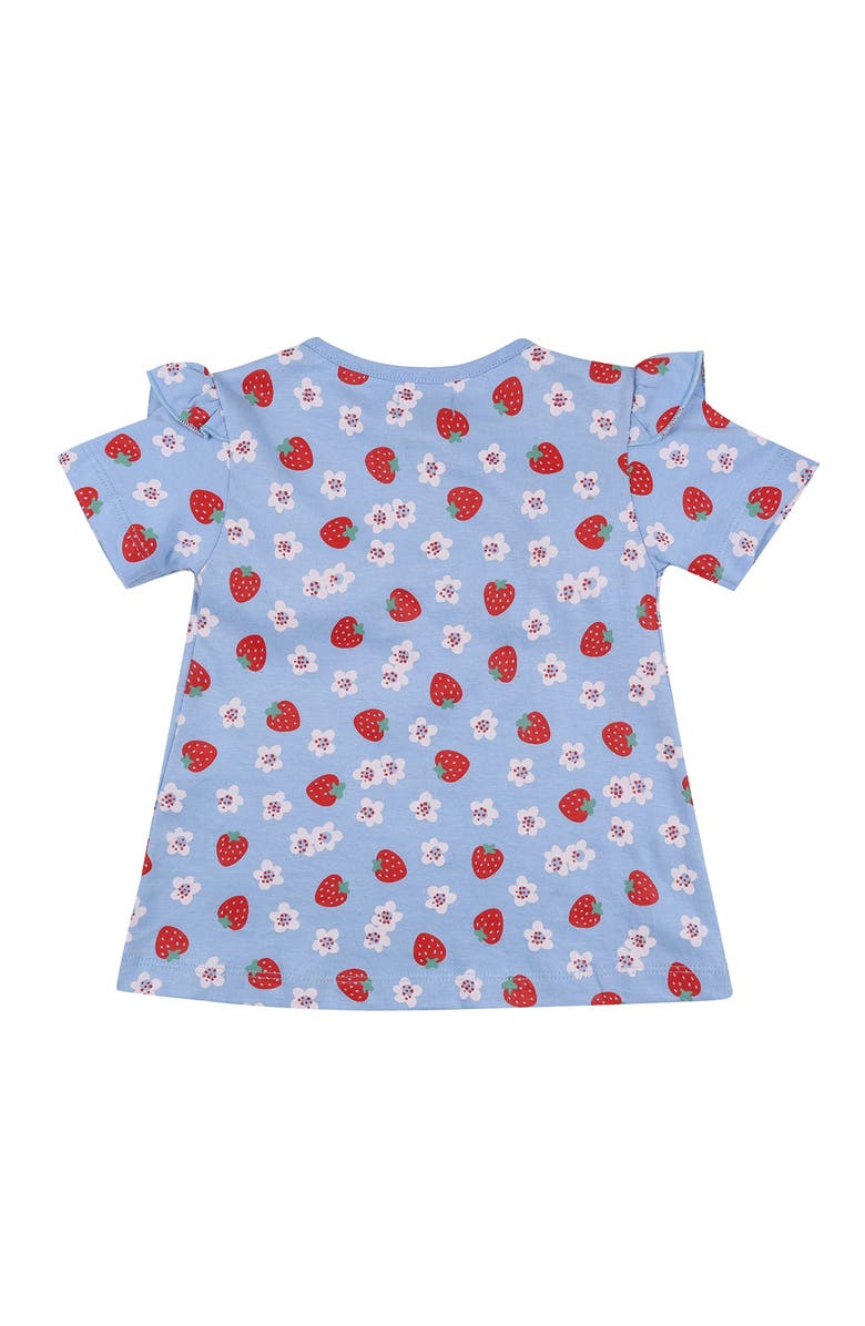 Lilly + Sid Organic Cotton Strawberry Print Top And Legging Set, Alternate, color, Multi