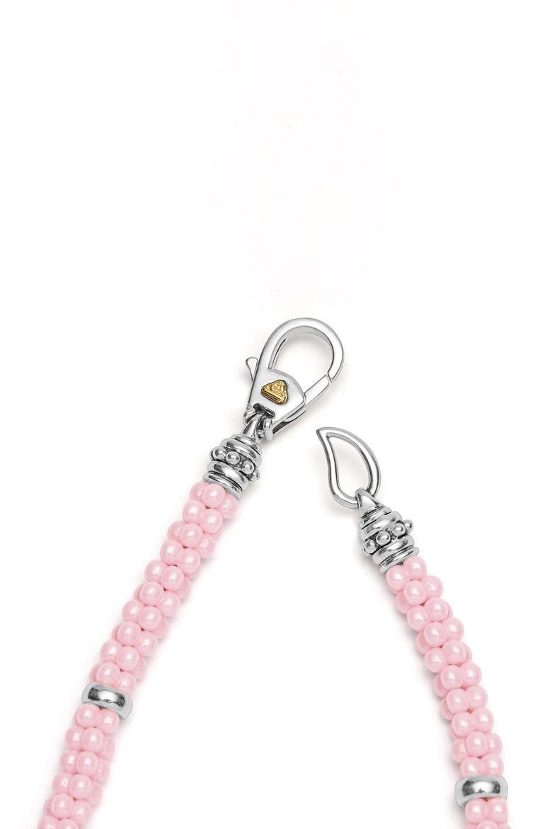 Pink Caviar Ceramic Beaded Station Bracelet (Nordstrom Exclusive), Alternate, color, PINK
