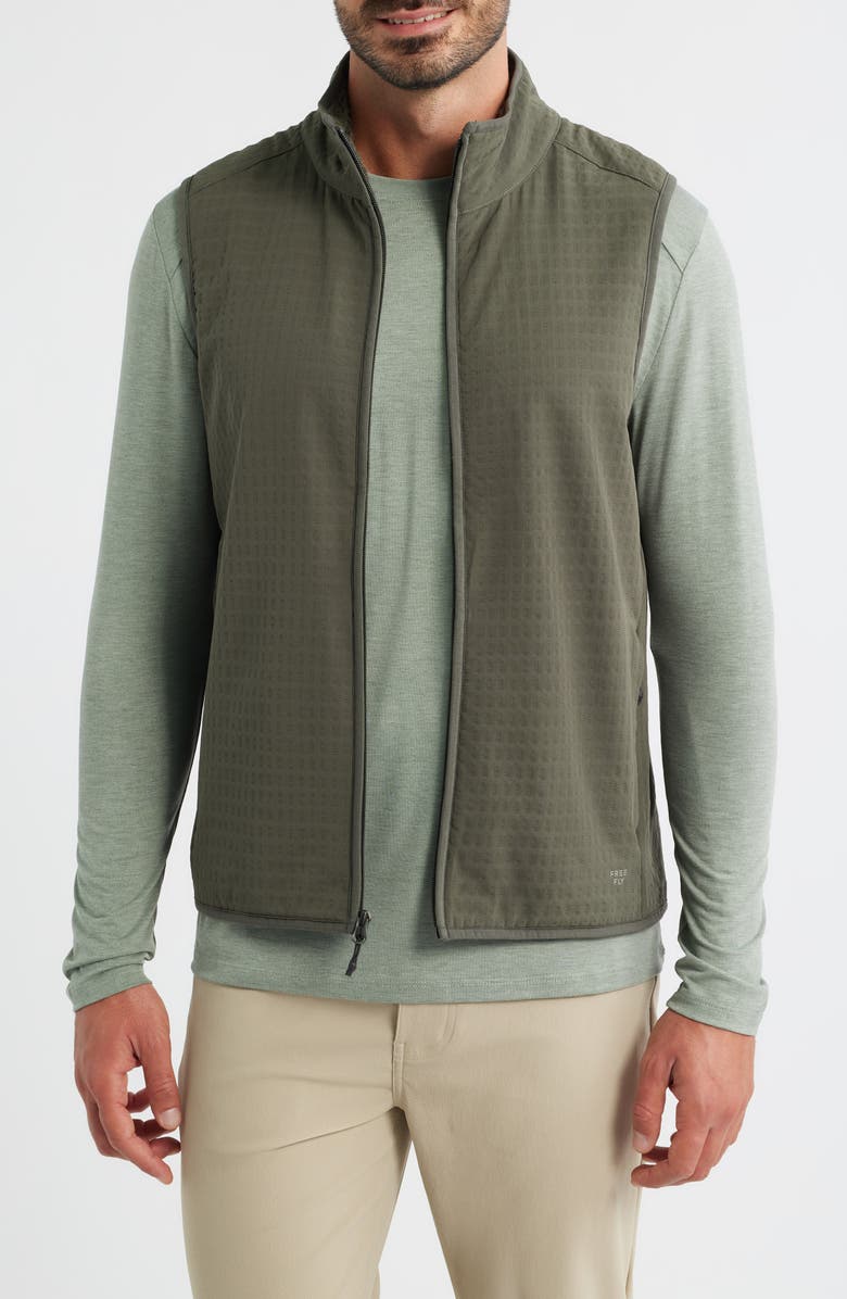 Free Fly Gridback Fleece Lined Vest, Main, color, Dark Forest