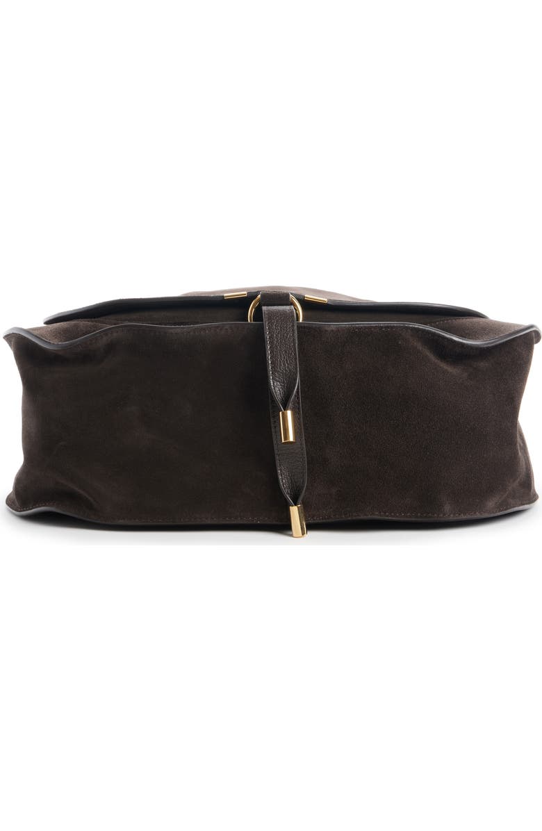 Chloé Medium Marcie Suede Shoulder Bag, Alternate, color, Kohl Brown