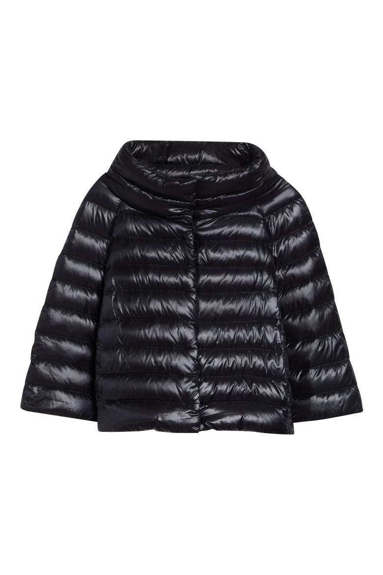 Shiny Short Hooded Down Puffer Jacket, Alternate, color, 9004 CELESTE