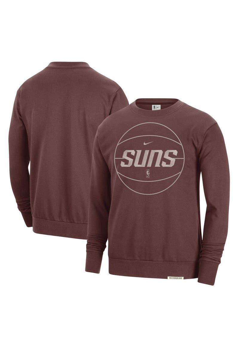 Men's Nike Garnet Phoenix Suns 2023/24 Authentic Standard Issue Travel Performance Pullover Sweatshirt, Main, color, Garnet