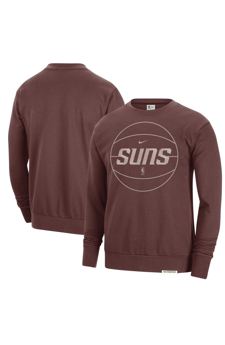Nike Men's Nike Garnet Phoenix Suns 2023/24 Authentic Standard Issue Travel Performance Pullover Sweatshirt, Main, color, Garnet