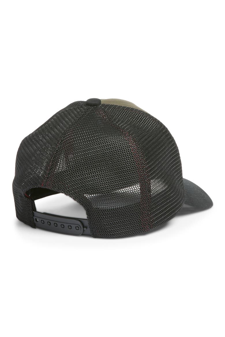 Logo Patch Snapback Trucker Hat, Alternate, color, OLIVE