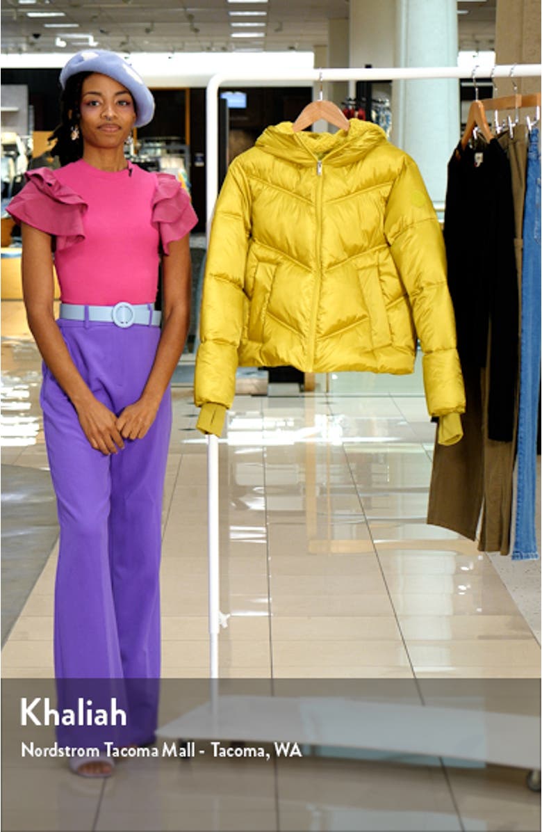 Ronney Water Resistant Crop Puffer Jacket, sales video thumbnail