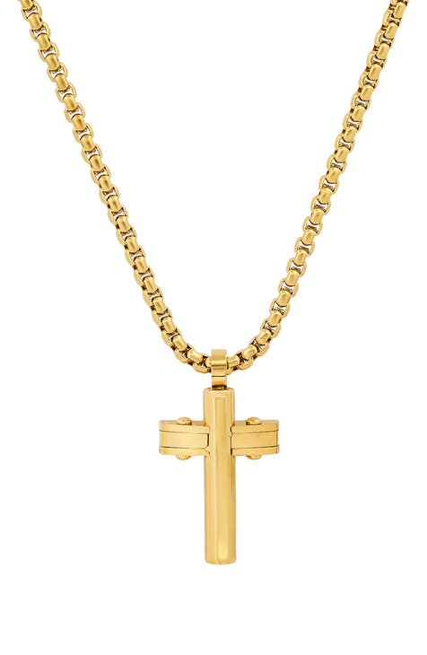 Stainless Steel Cross Pendant Necklace