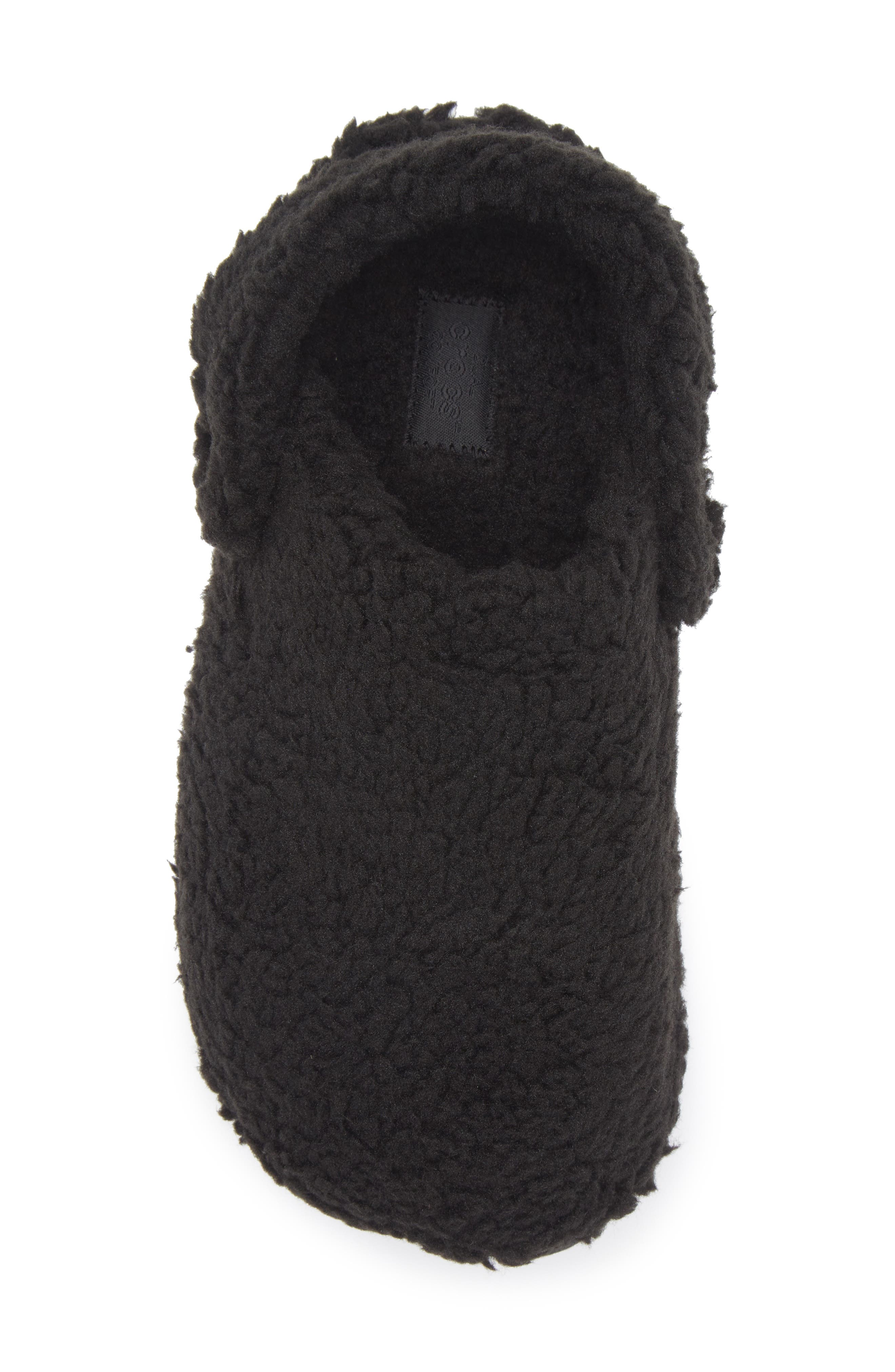 CROCS Classic Cozzzy Faux Fur Slipper Clog, Alternate, color, Black