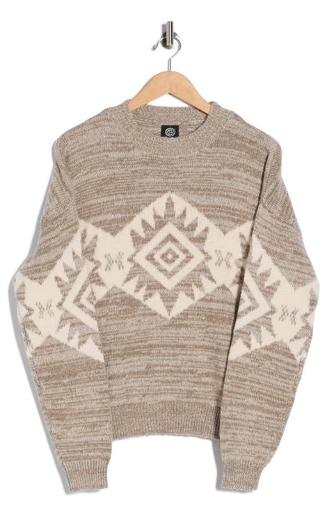 Southwestern Crewneck Pullover Sweater