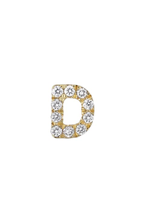 Icon Diamond Initial Single Stud Earring (Nordstrom Exclusive)