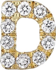Bony Levy Icon Diamond Initial Single Stud Earring