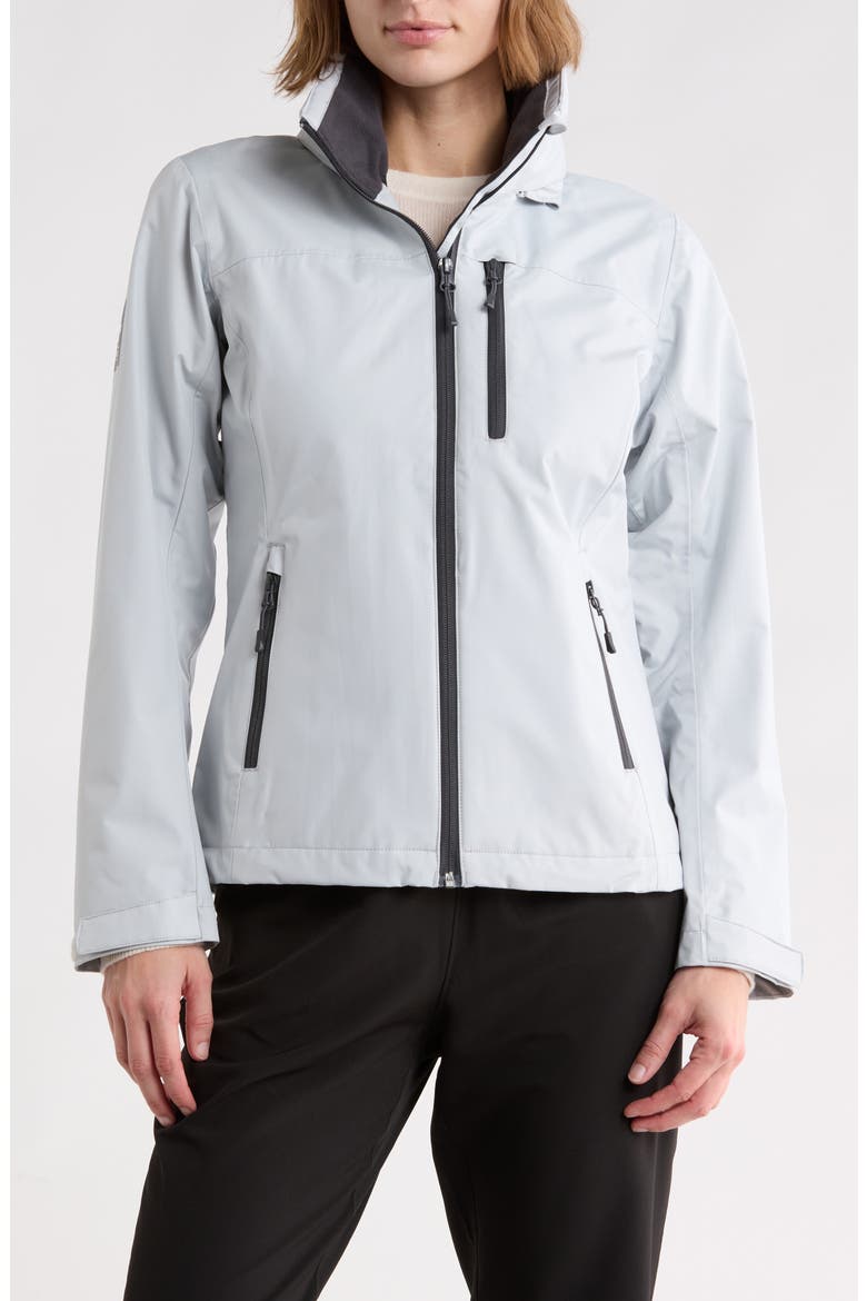 Crew Waterproof Hooded Jacket, Main, color, 853 GREY FOG