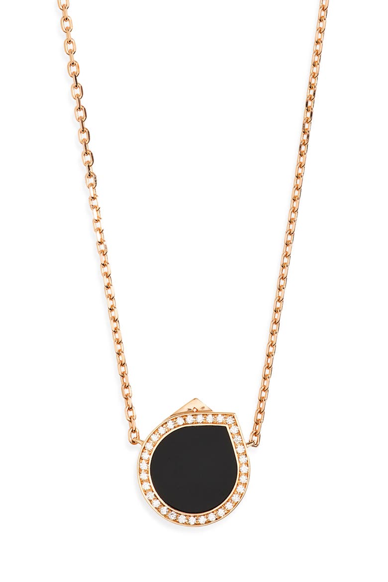 Antifer Black Onyx & Diamond Pendant Necklace, Main, color, ONYX
