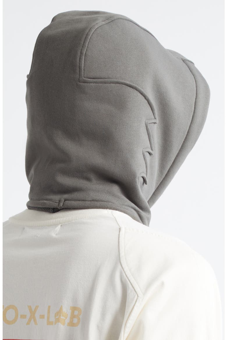 x Kiko Kostadinov Faux Fur Lined Fleece Balaclava, Alternate, color, DARK STONE