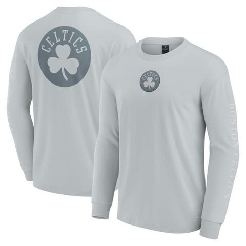 Men's Fanatics Gray Boston Celtics Elements Strive Long Sleeve T-Shirt