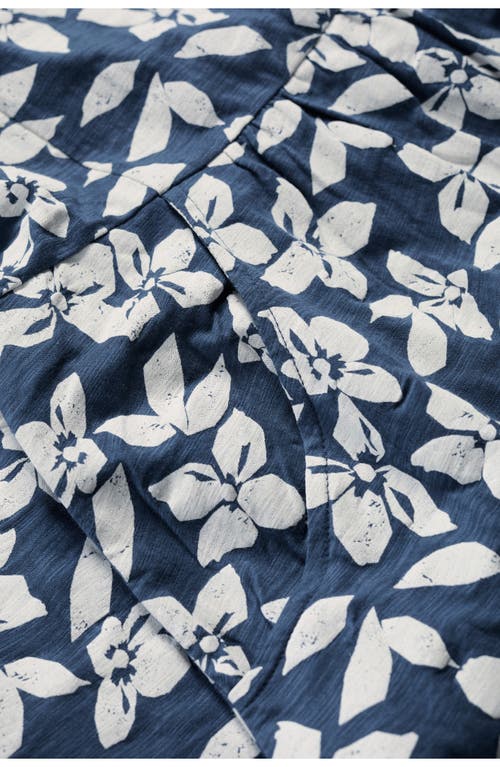 Seasalt Cornwall Enor Floral Organic Cotton Fit & Flare Dress In Blue
