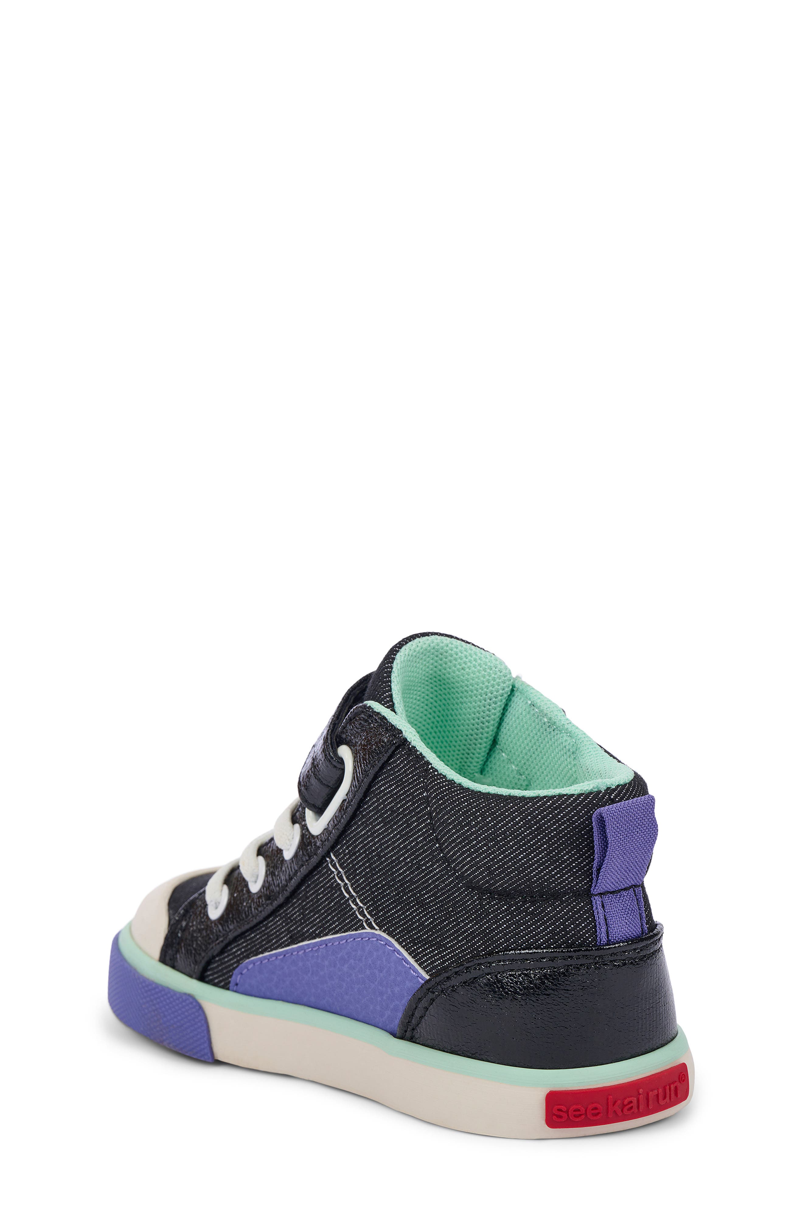 See Kai Run Kids' Dayton High Top Sneaker, Alternate, color, Black Denim