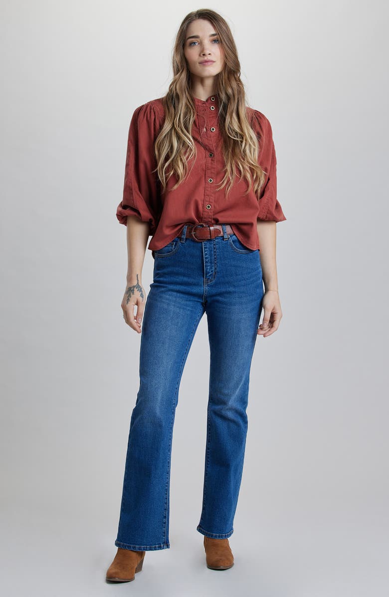 SUPPLIES BY UNIONBAY Layla High Waist Slim Bootcut Jeans, Alternate, color, Sante Fe Blue